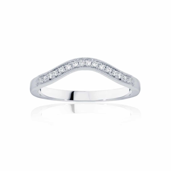 Womens Contoured Vintage Platinum Wedding Ring|Curve