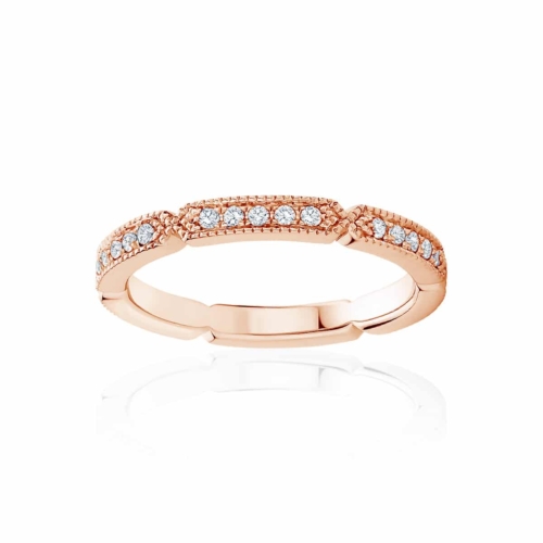 Womens Rose Gold Wedding Ring|Deco Infinity