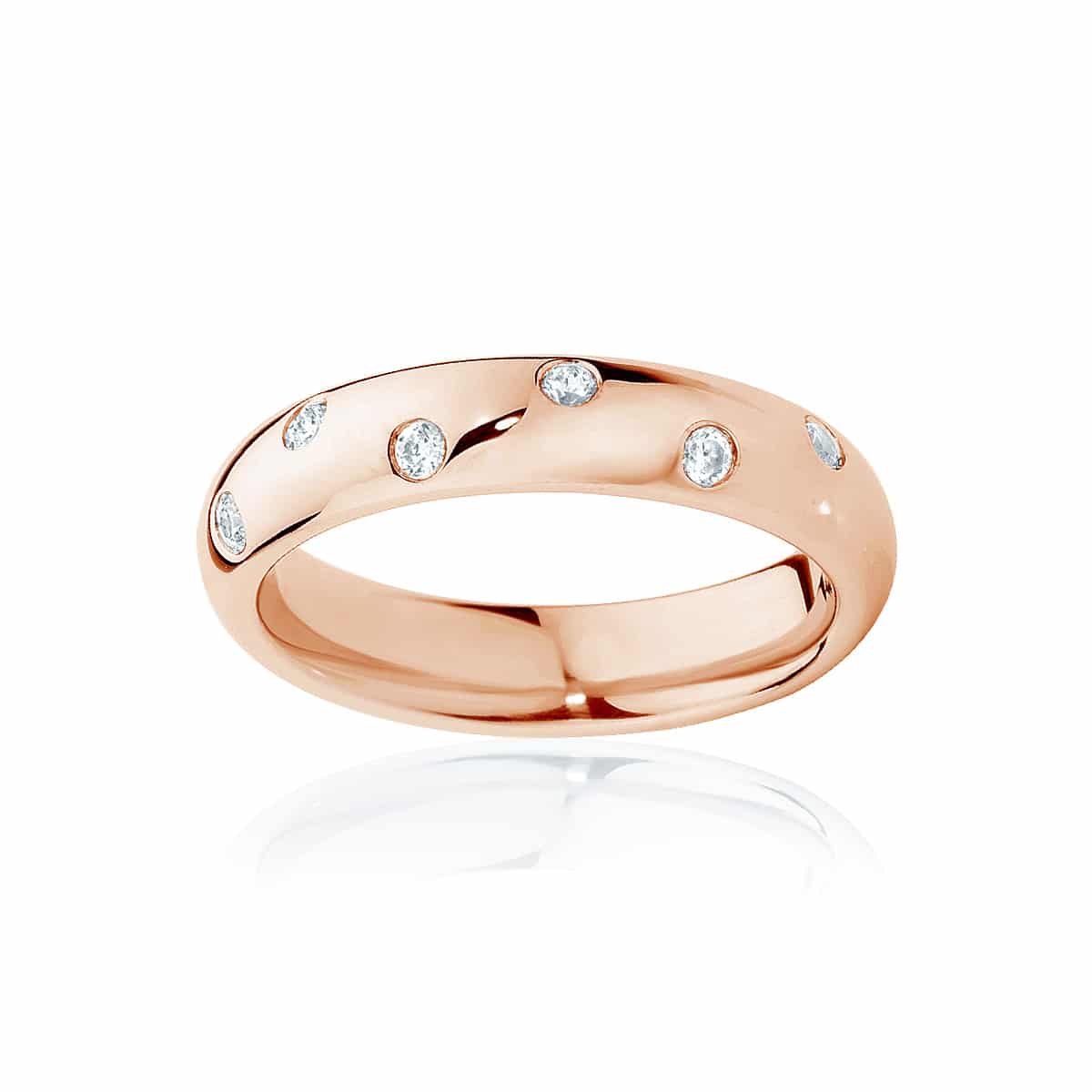 Womens Rose Gold Wedding Ring|Dew Drop