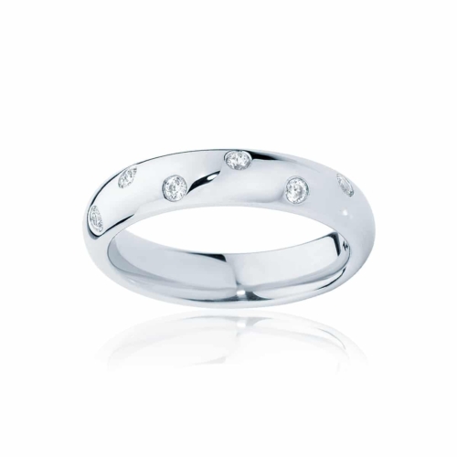 Womens White Gold Wedding Ring|Dew Drop