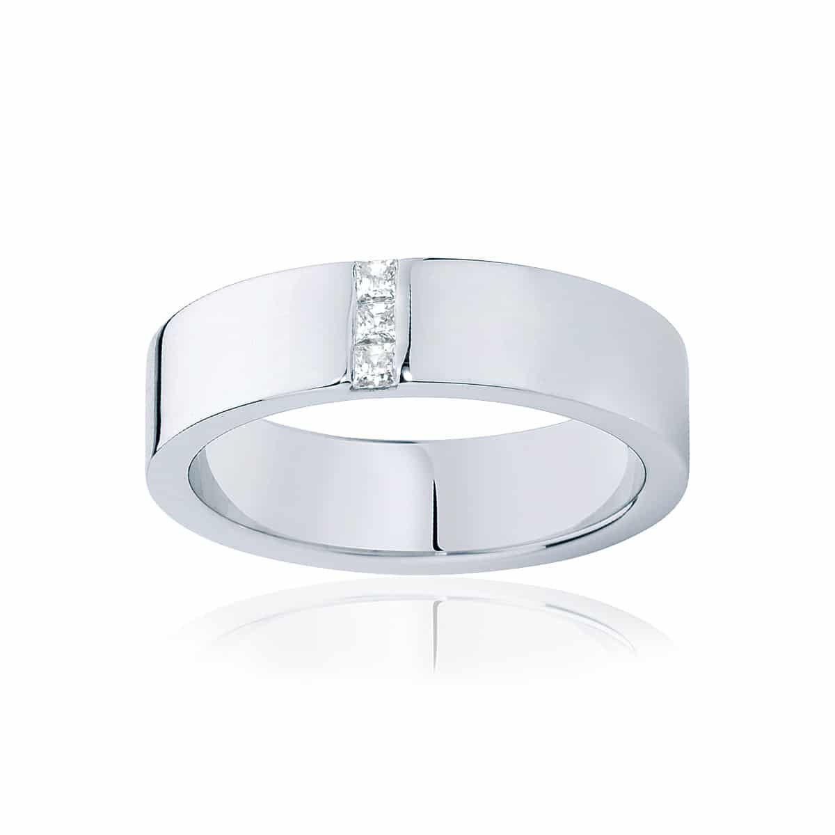 Mens White Gold Wedding Ring|Duxton