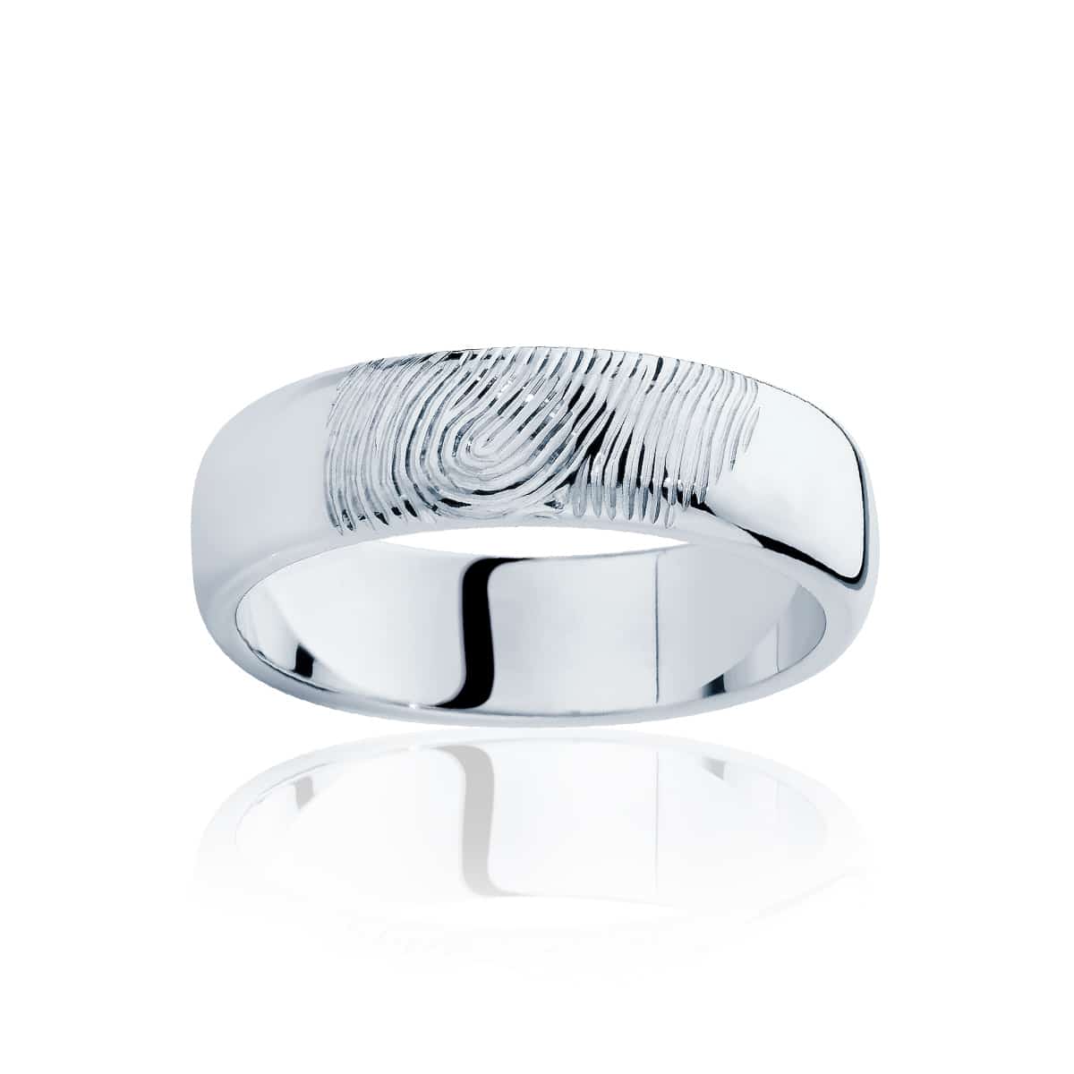 Mens Platinum Wedding Ring|Fingerprint
