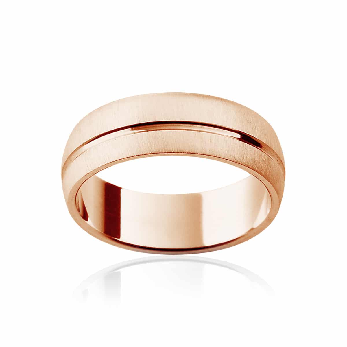 Mens Rose Gold Wedding Ring|Fjord