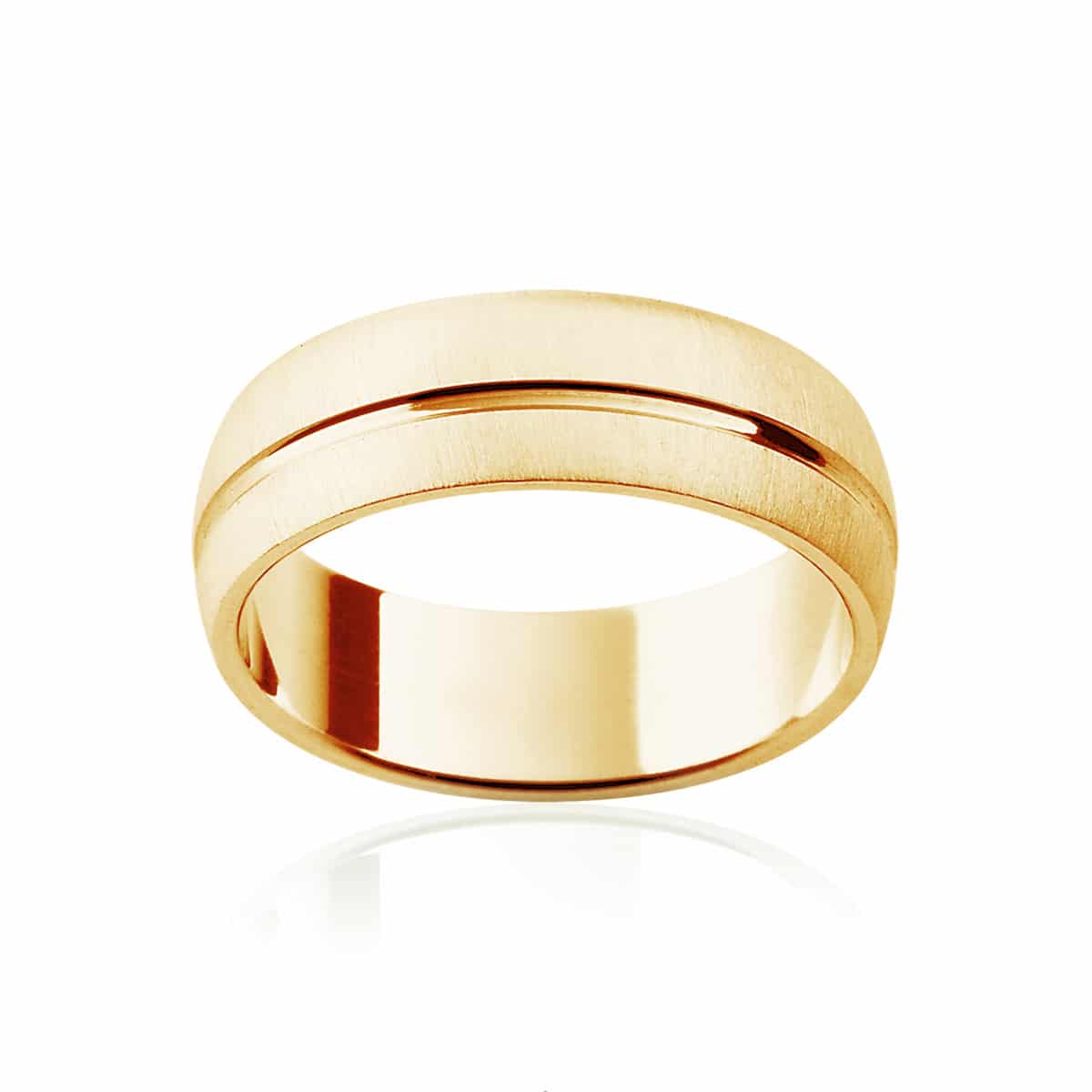 Mens Yellow Gold Wedding Ring|Fjord