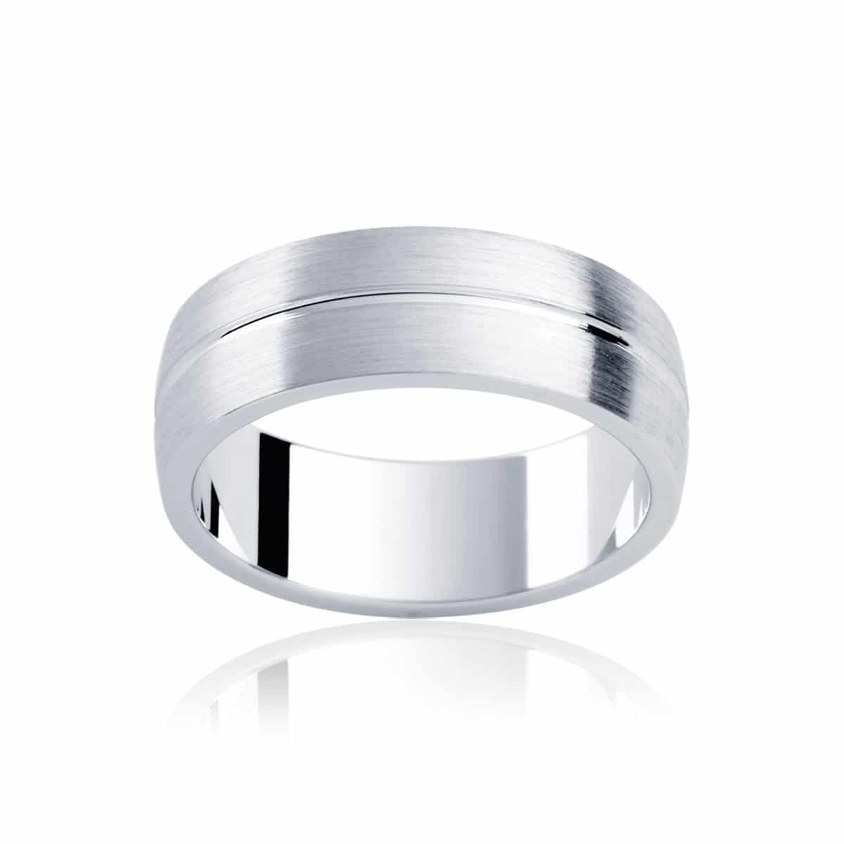 Mens White Gold Wedding Ring|Grange