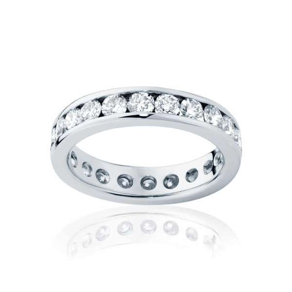 Womens Platinum Wedding Ring|Infinity Channel