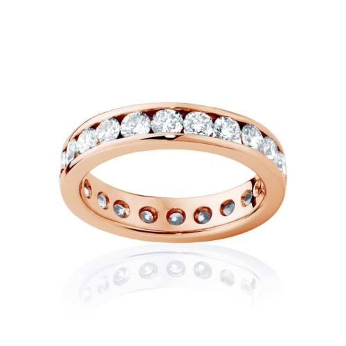 Womens Rose Gold Wedding Ring|Infinity Channel