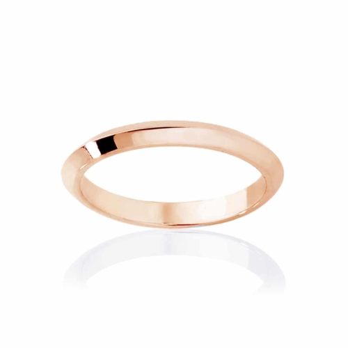 Womens Classic Rose Gold Wedding Ring|Knife Edge