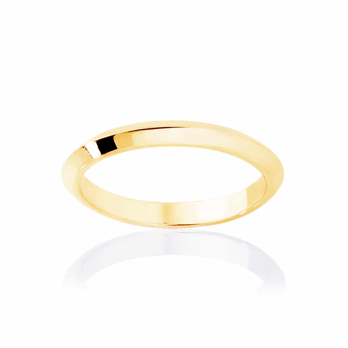 Womens Classic Yellow Gold Wedding Ring|Knife Edge