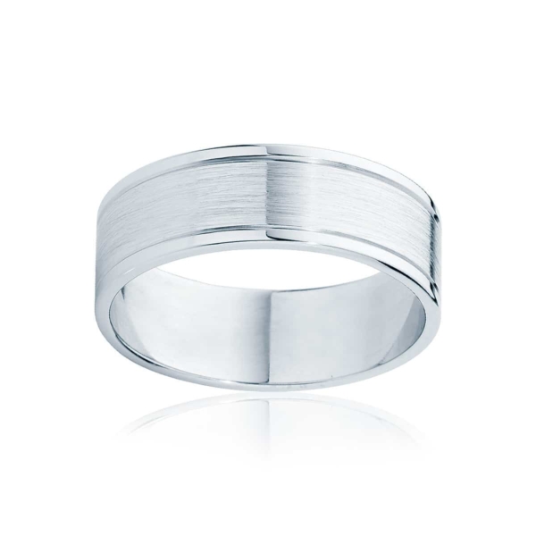 Mens Two Tone Platinum Wedding Ring|Milton