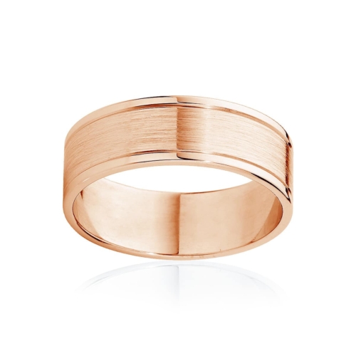 Mens Two Tone Rose Gold Wedding Ring|Milton