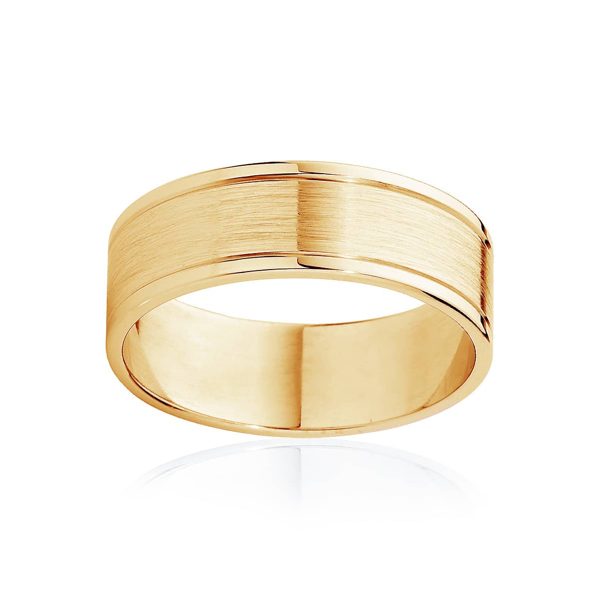 Mens Two Tone Yellow Gold Wedding Ring|Milton