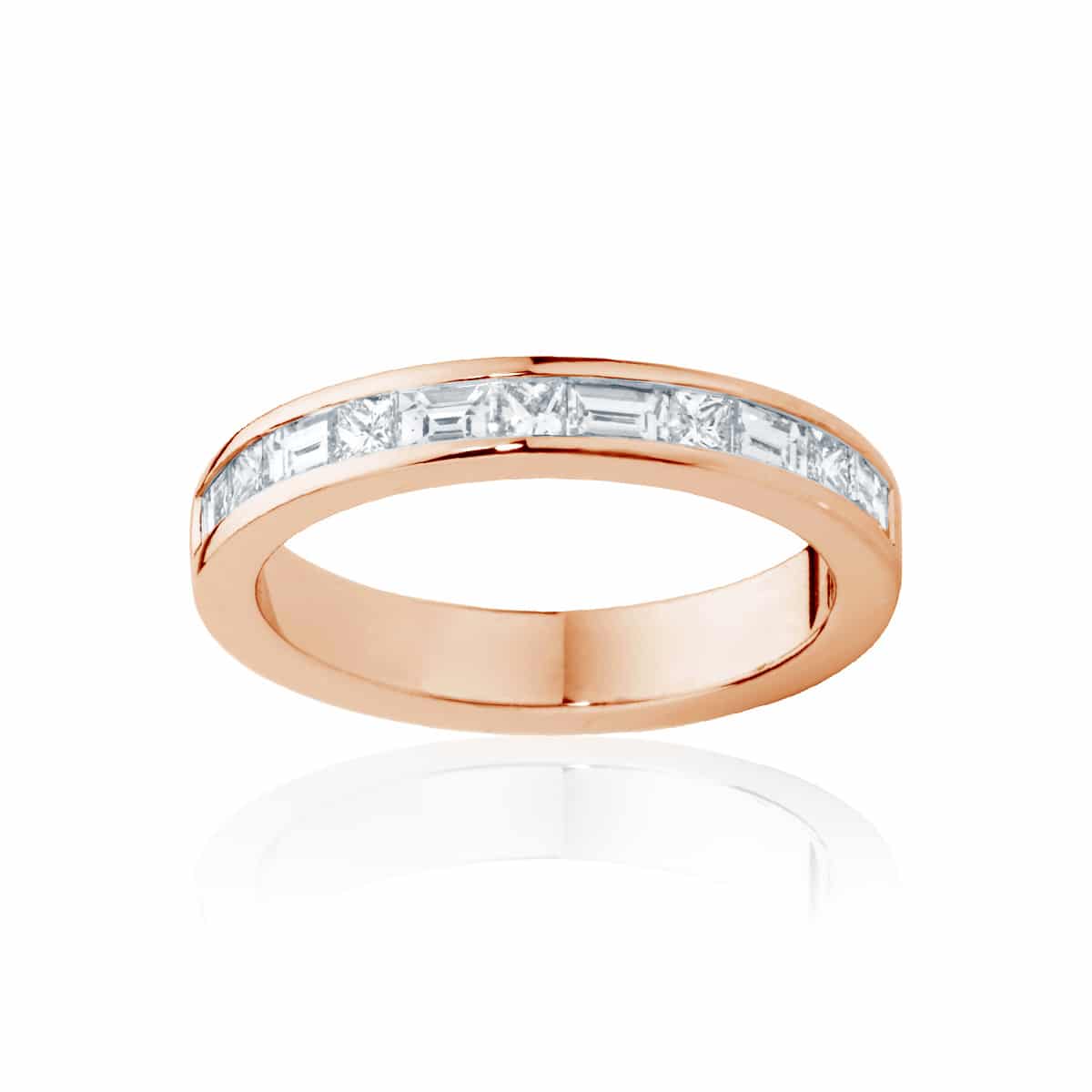 Womens Rose Gold Wedding Ring|Mosaic