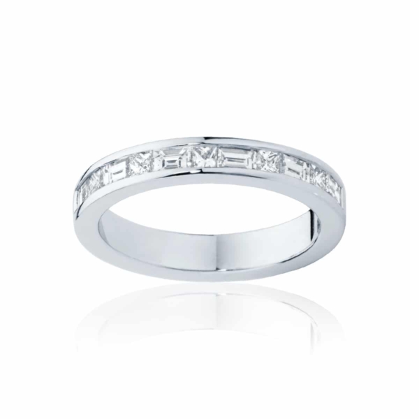 Womens White Gold Wedding Ring|Mosaic