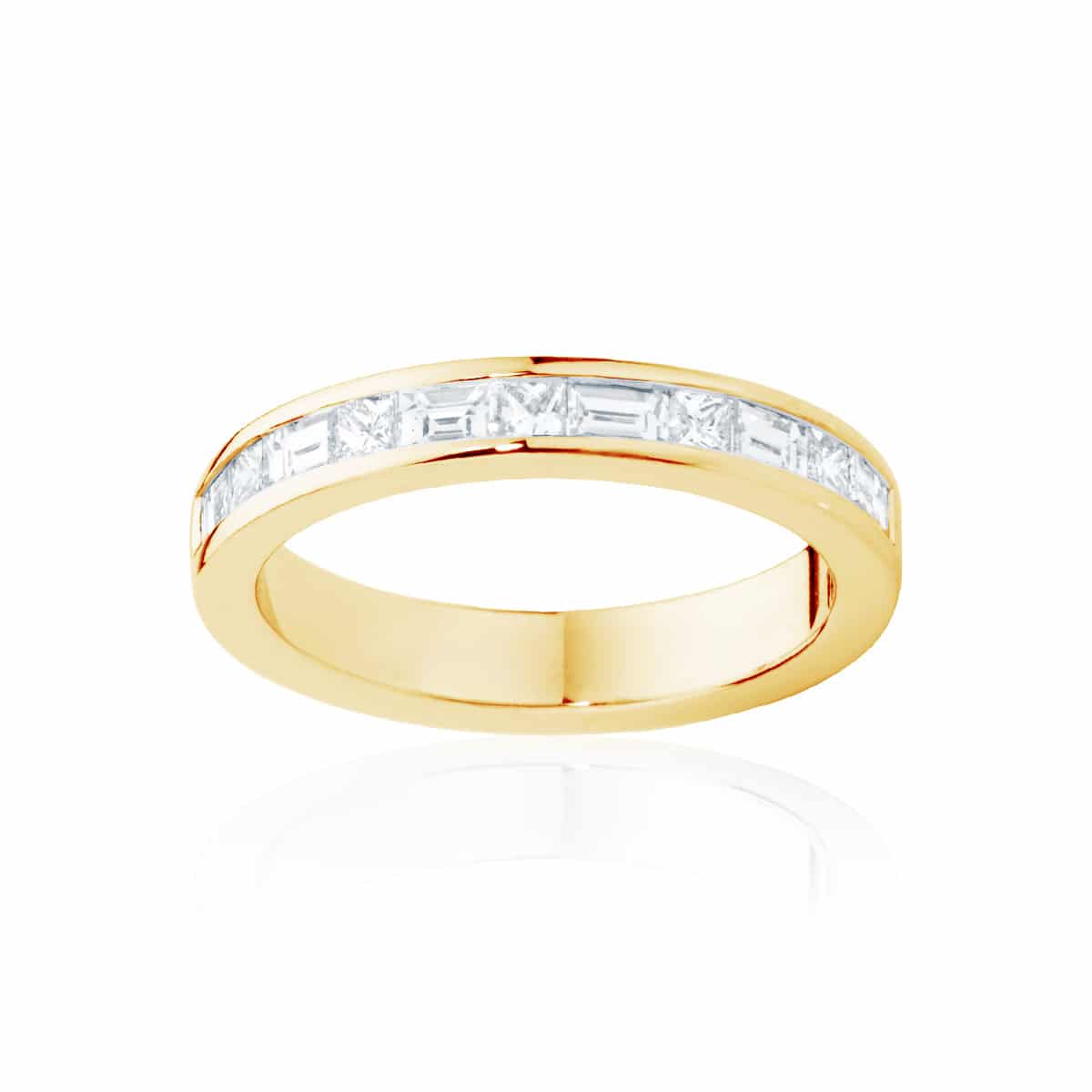 Womens Yellow Gold Wedding Ring|Mosaic