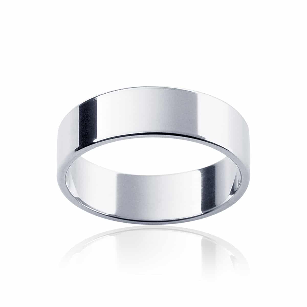 Mens Classic White Gold Wedding Ring|Neo
