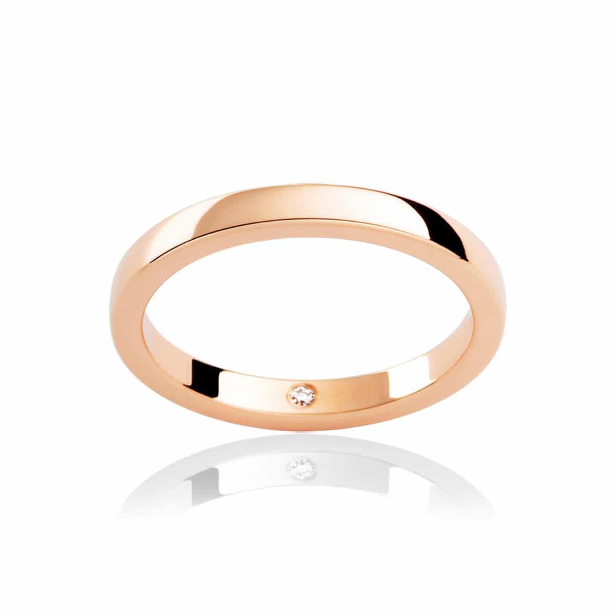 Womens Classic Rose Gold Wedding Ring|Odessa