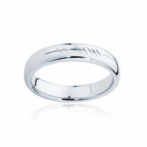 Mens Platinum Wedding Ring|Ogham