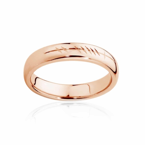 Mens Rose Gold Wedding Ring|Ogham