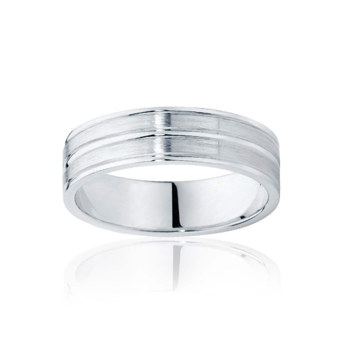 Mens Two Tone Platinum Wedding Ring|Oslo