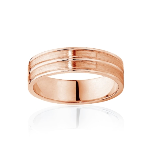 Mens Two Tone Rose Gold Wedding Ring|Oslo