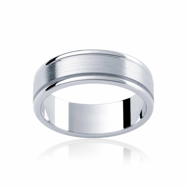 Mens Two Tone Platinum Wedding Ring|Oxford
