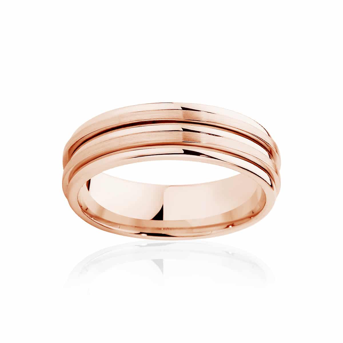 Mens Rose Gold Wedding Ring|Stamford