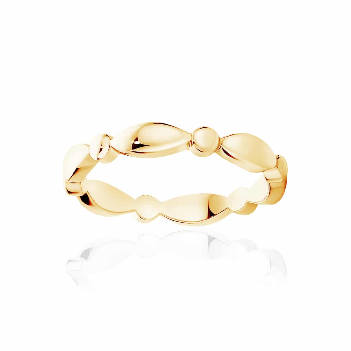 Womens Classic Yellow Gold Wedding Ring|Stella Dome