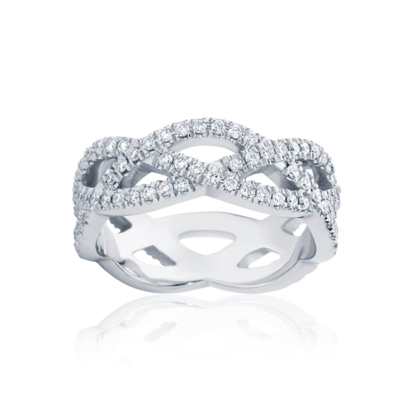 Womens White Gold Wedding Ring|Trinity