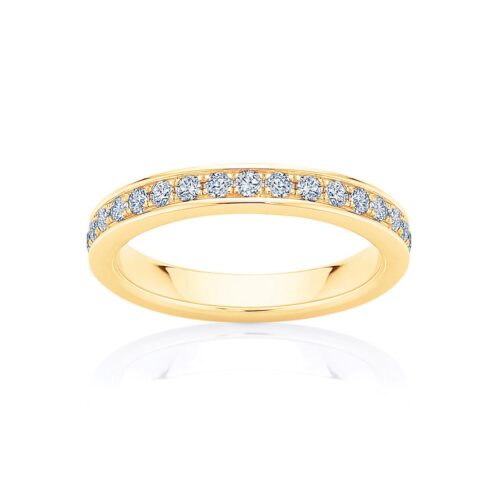 Womens Vintage Yellow Gold Eternity Ring | Infinity Bead Set