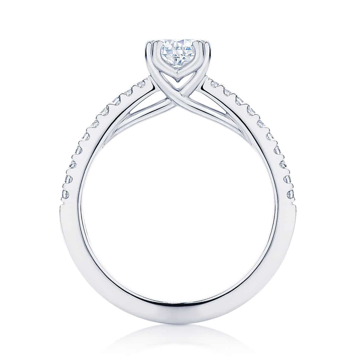 Cushion Cut Diamond Engagement Ring Platinum | Aurelia (Cushion)