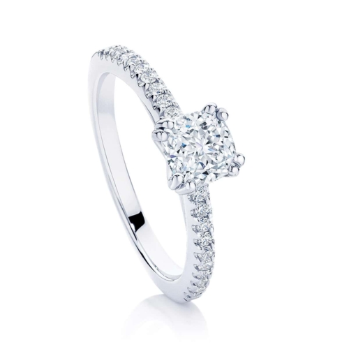 Cushion Cut Diamond Engagement Ring Platinum | Aurelia (Cushion)