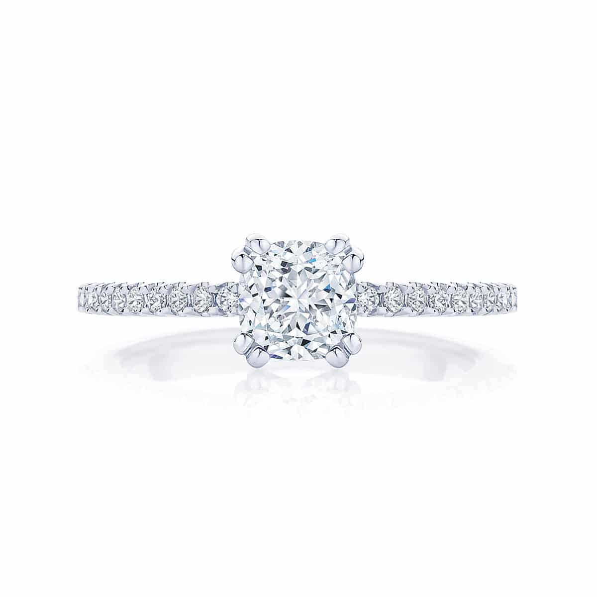 Cushion Cut Diamond Engagement Ring Platinum | Aurelia (Cushion)