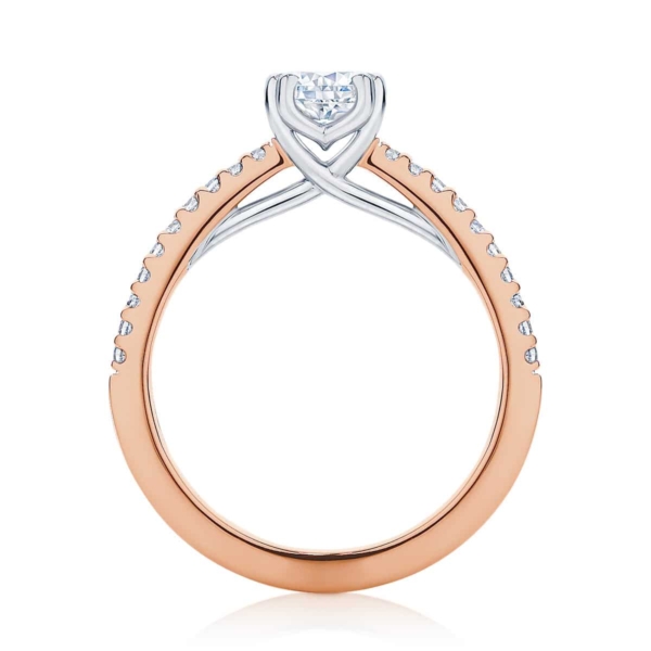 Cushion Cut Diamond Engagement Ring Rose Gold | Aurelia (Cushion)