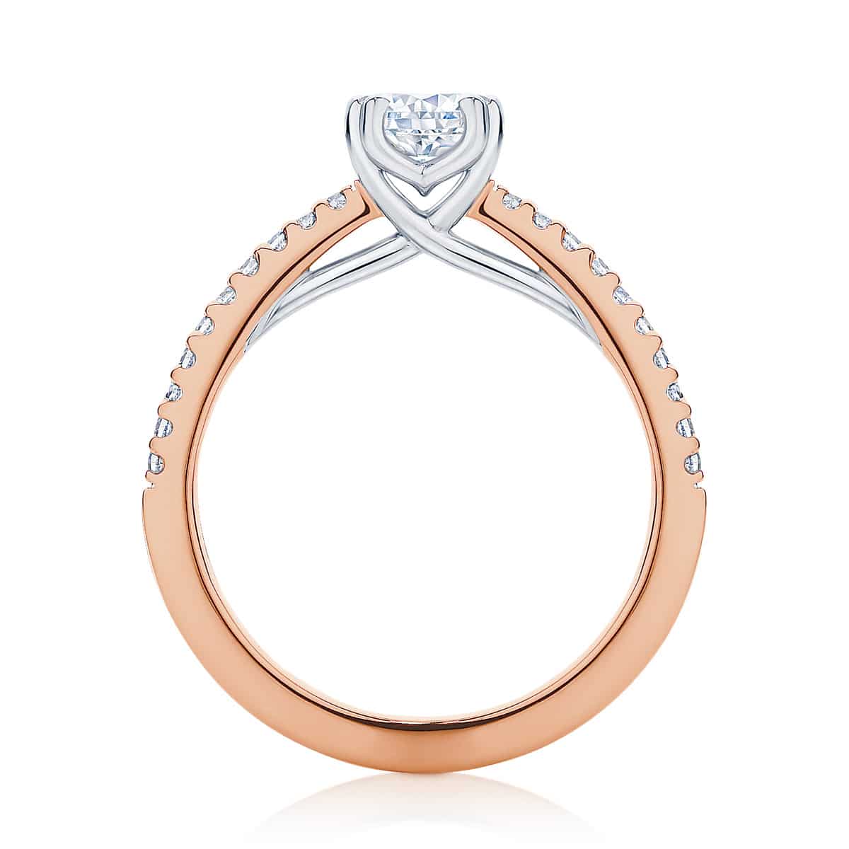 Cushion Cut Diamond Engagement Ring Rose Gold | Aurelia (Cushion)