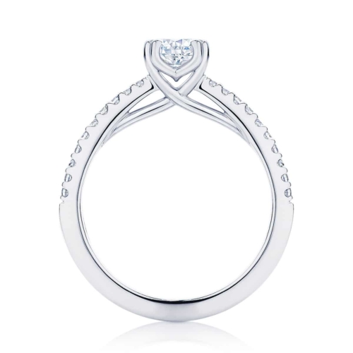 Cushion Cut Diamond Engagement Ring White Gold | Aurelia (Cushion)