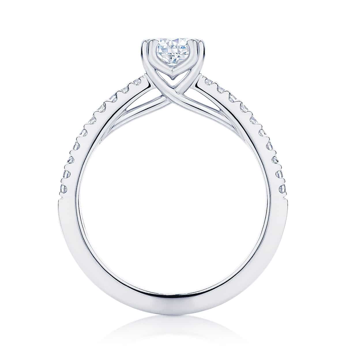 Cushion Cut Diamond Engagement Ring White Gold | Aurelia (Cushion)