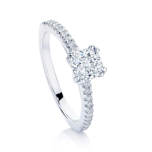 Cushion Cut Diamond Engagement Ring White Gold | Aurelia (Cushion)