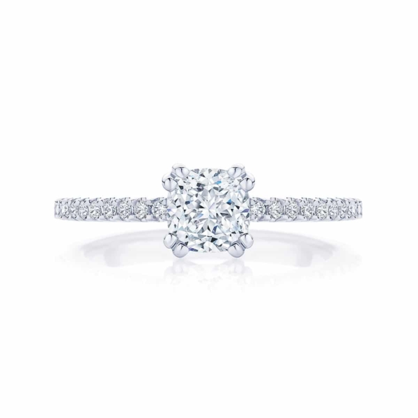 Cushion Cut Diamond Engagement Ring White Gold | Aurelia (Cushion)