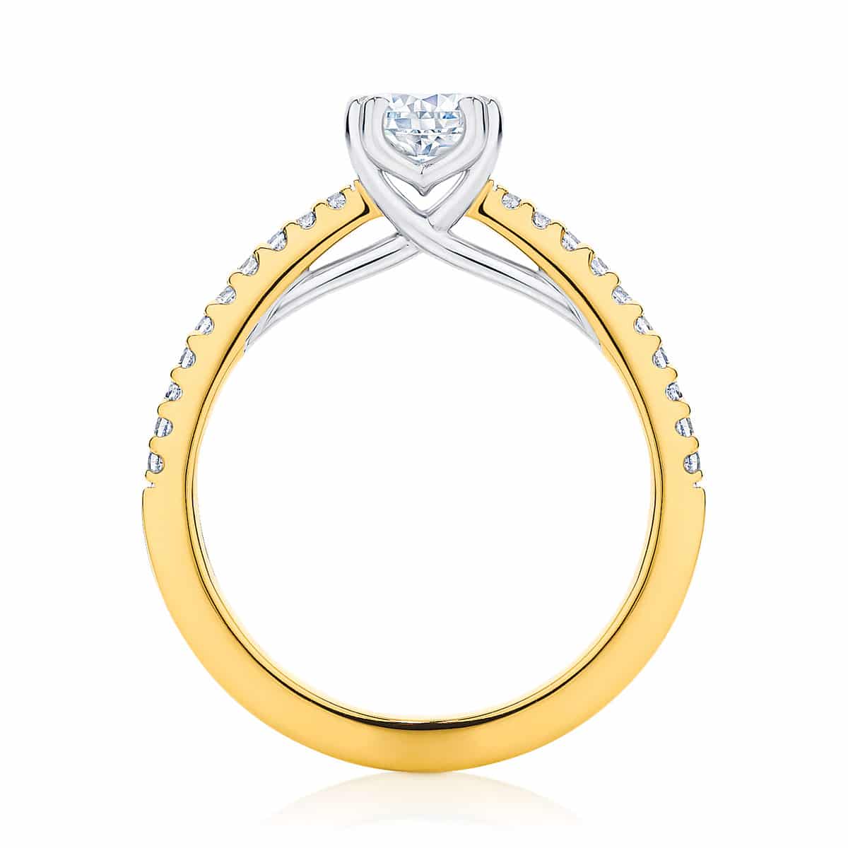 Cushion Cut Diamond Engagement Ring Yellow Gold | Aurelia (Cushion)