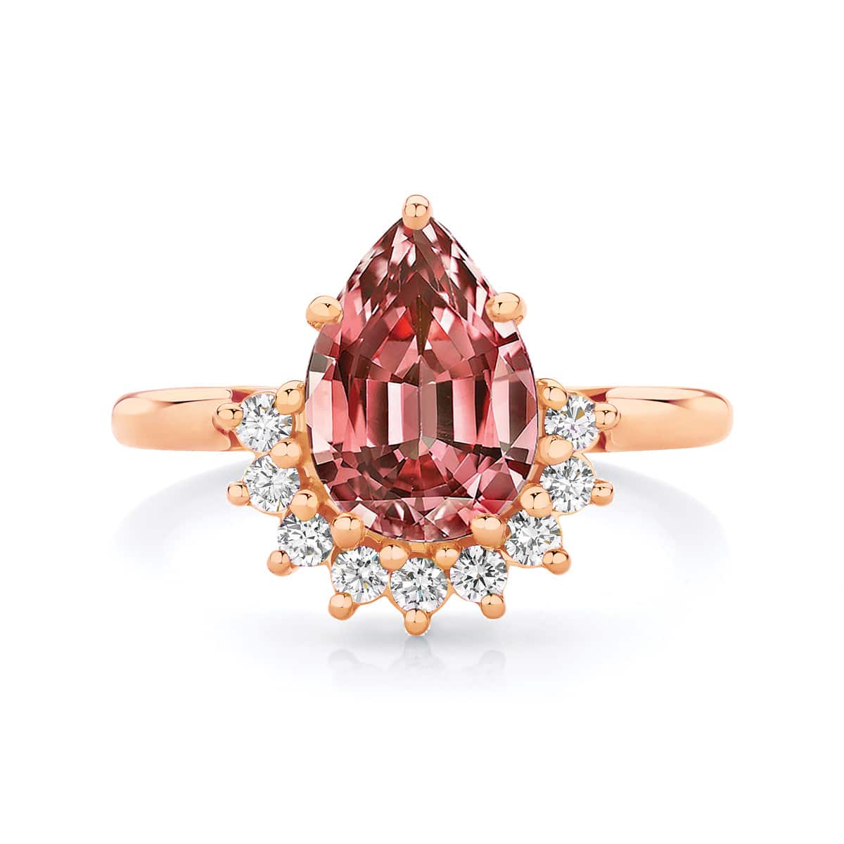 Pear Halo Dress Ring Rose Gold | Celestial (Malaya)