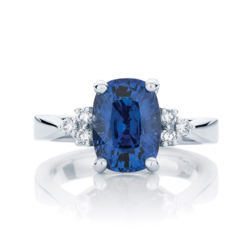 Cushion Other Dress Ring White Gold | Cobalt