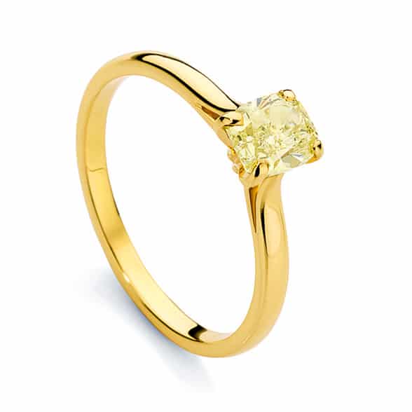 Radiant Solitaire Dress Ring Yellow Gold | Joy