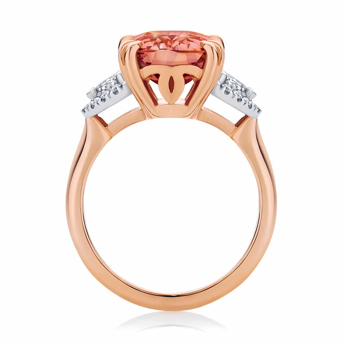 Cushion Garnet Dress Ring Rose Gold | Malaya