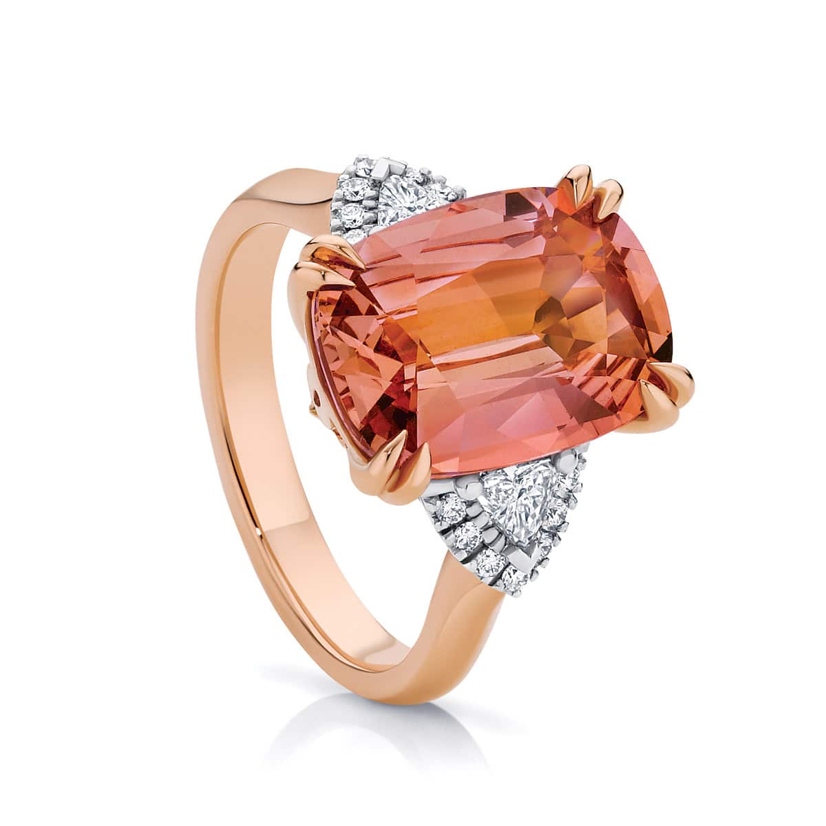 Cushion Garnet Dress Ring Rose Gold | Malaya