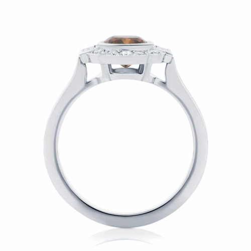 Cushion Halo Dress Ring Platinum | Messina