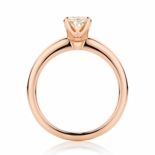 Champagne Diamond Solitaire Engagament Ring Rose Gold | Osirus Champagne