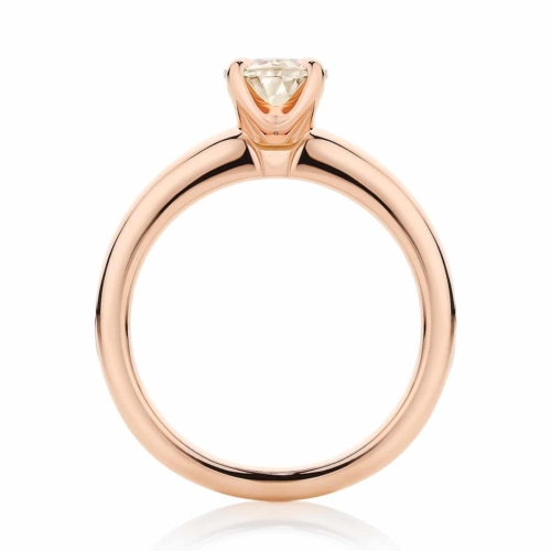 Champagne Diamond Solitaire Engagament Ring Rose Gold | Osirus Champagne