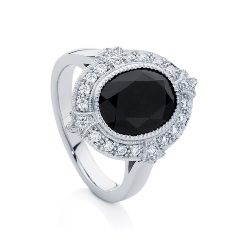 Oval Halo Dress Ring Platinum | Venezia