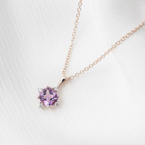 Amethyst & Diamond Starlight Pendant